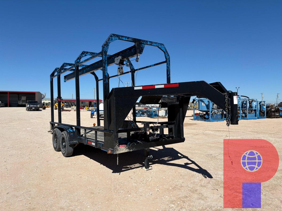 Used SHOPBUILT 16’ X 7’ T/A GOOSENECK MONORAIL TRAILER