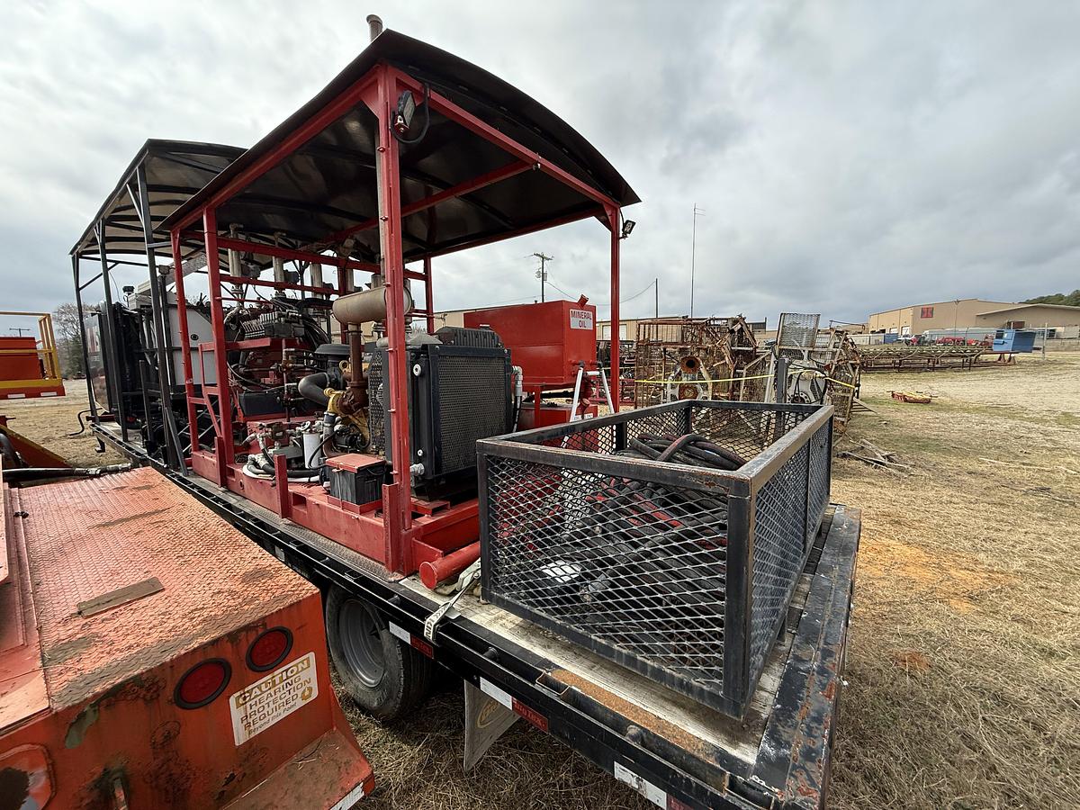 Used 35’ X 102” 30 BBL CHEMICAL MIXING UNIT MTD ON 2018 BIG TEX 12 TON DUAL T/A GOOSENECK TRAILER