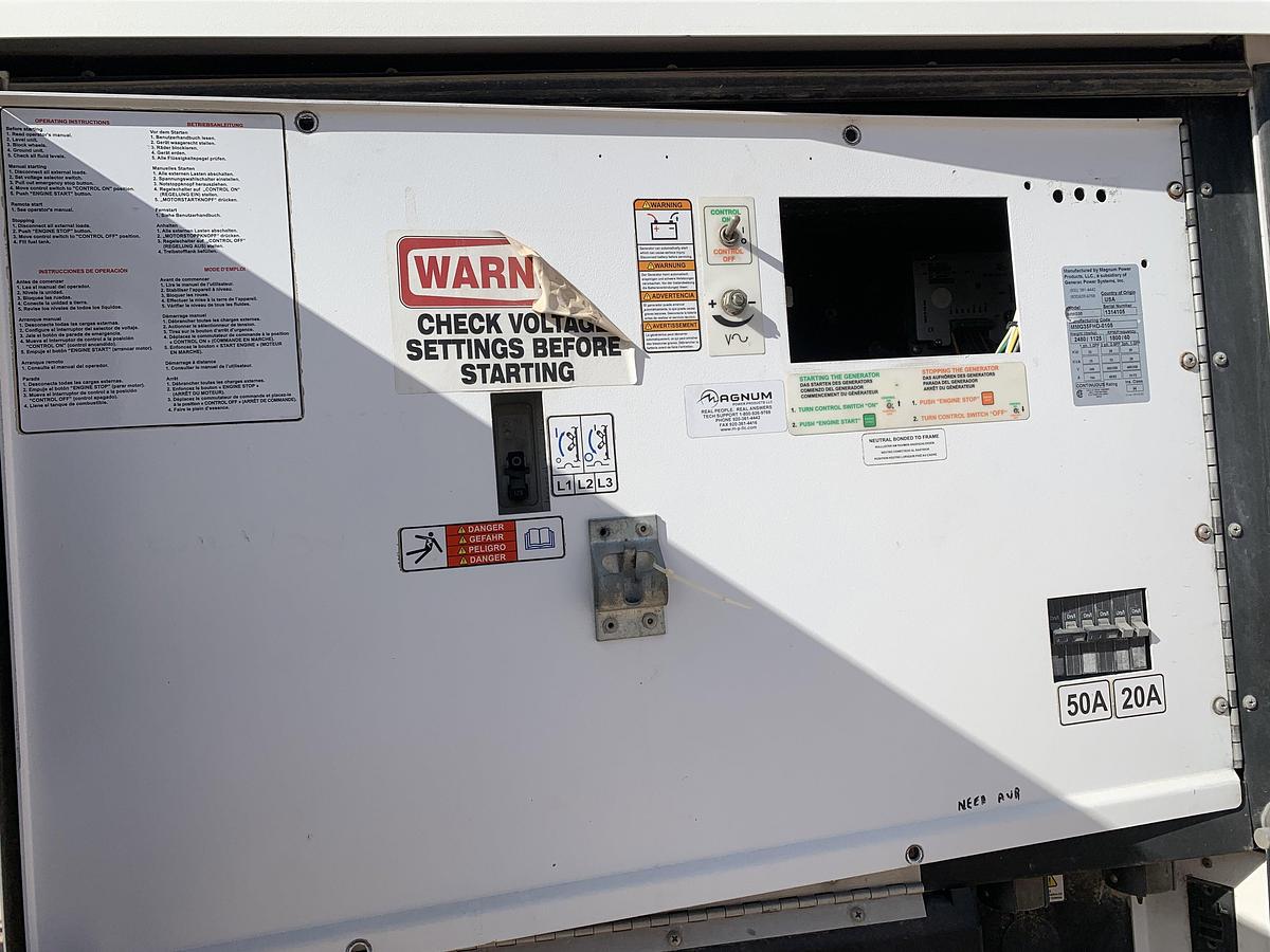 Used 2013 MAGNUM TRAILERS MMG35 T/A BUMPER PULL 25KW GENERATOR