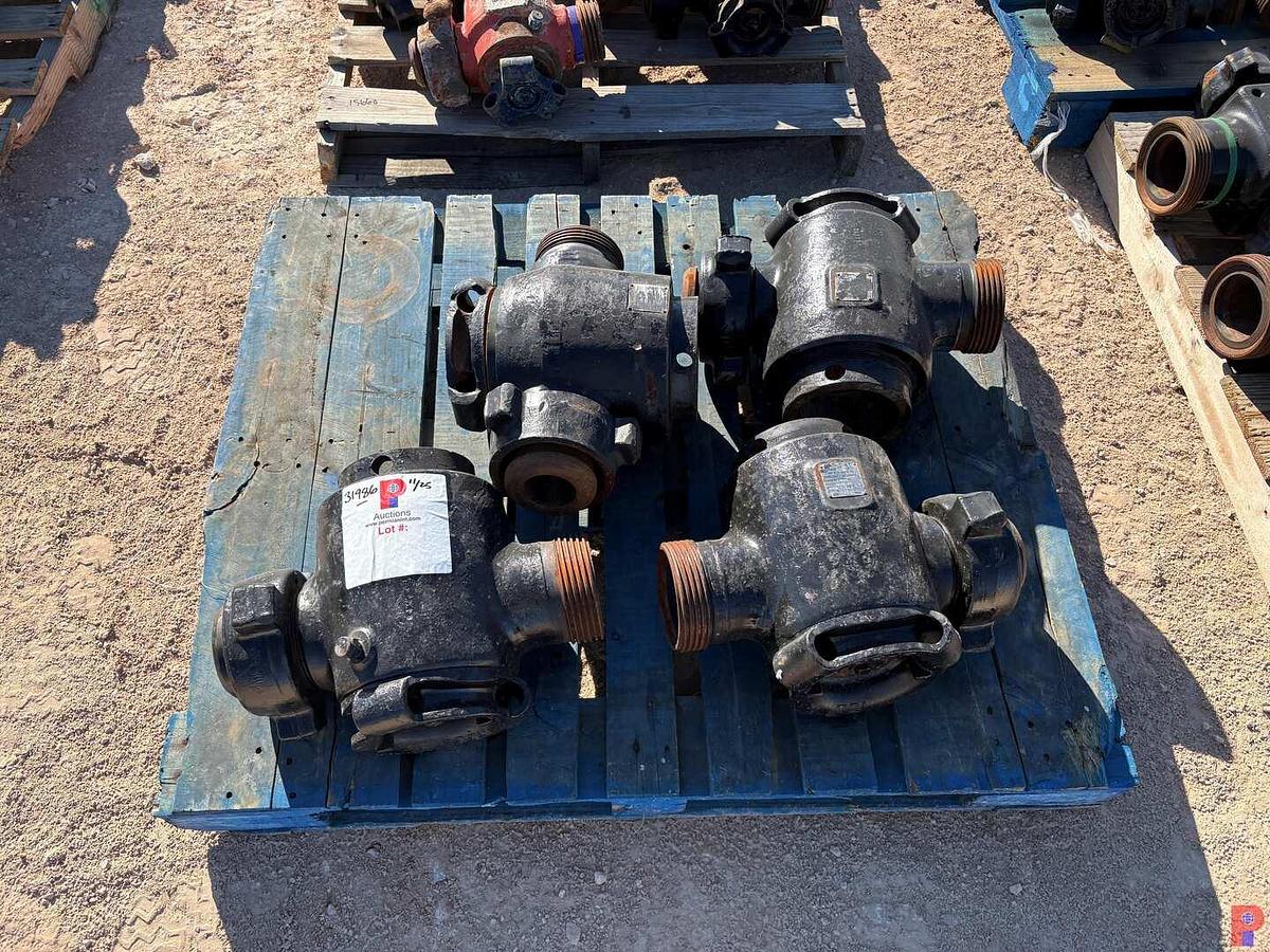 Used (4) 3” 1502 PLUG VALVES