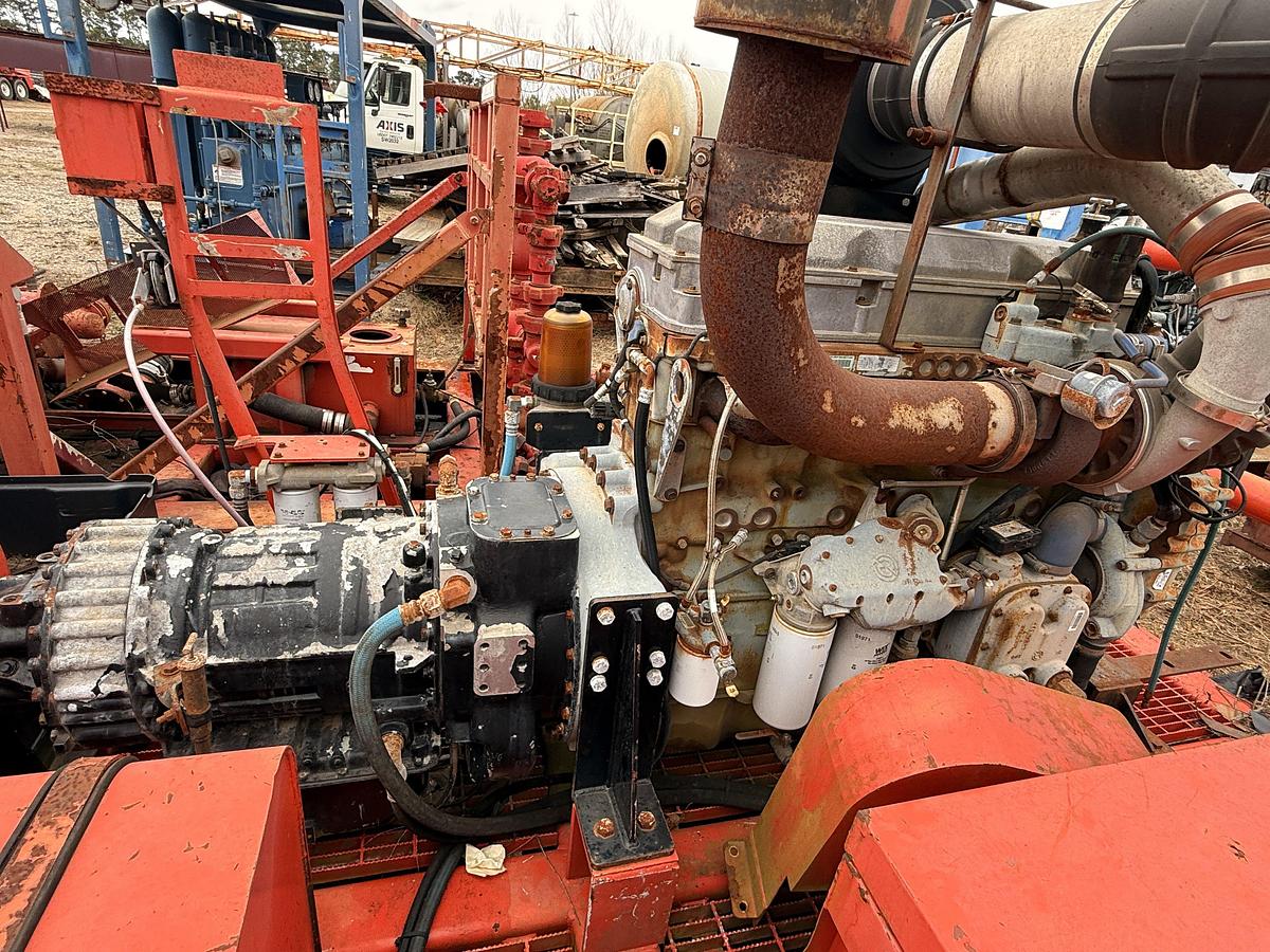 Used ELLIS WILLIAMS W-440 5K WP TRIPLEX WELL SERVICE PUMP SKIDDED P/B DETROIT SERIES 60 (INCOMPLETE)