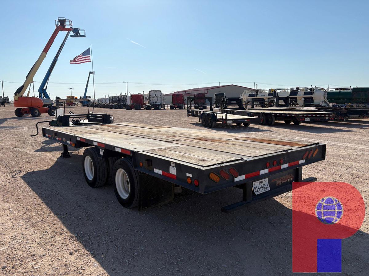 Used 2015 NUTTALL 21' X 102" T/A 25 TON PINTLE HITCH FLATBED TRAILER