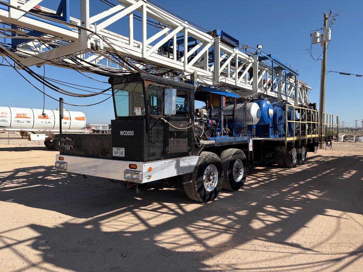 Used 2012 RIG WORKS MUSTANG 550 4-AXLE WELL SERVICE RIG