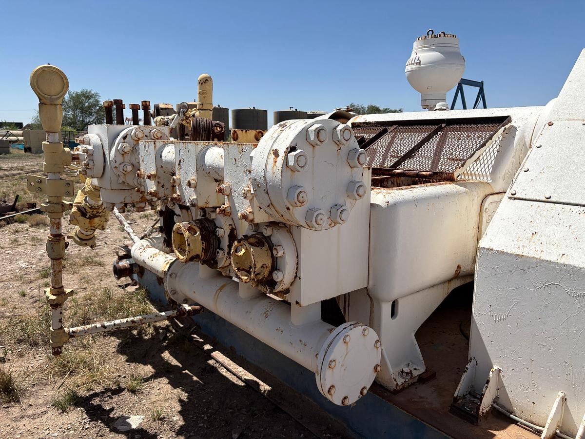 Used Gardner Denver pz9 triplex mud pump, mtd on 35’ x 12’ skid