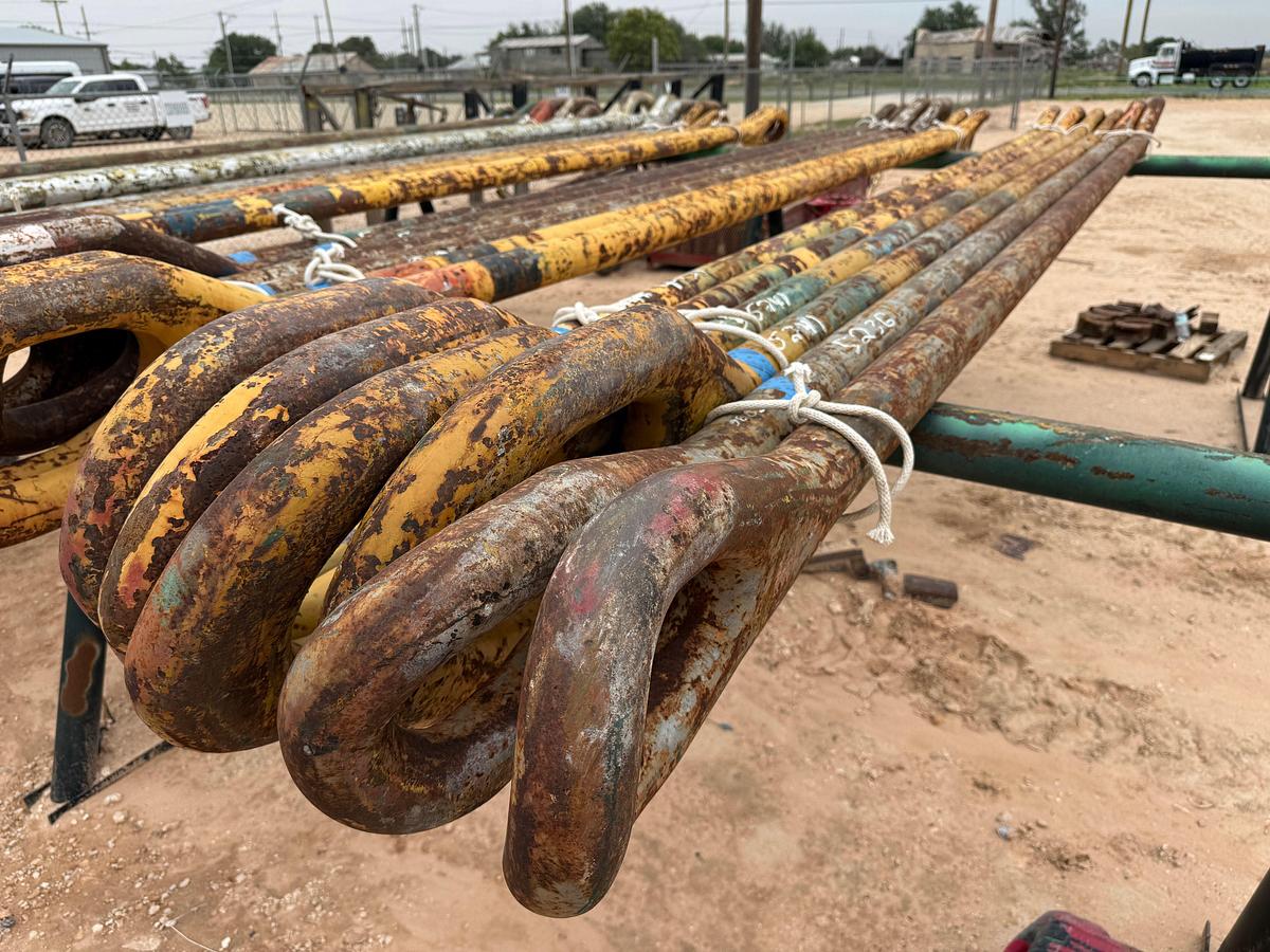 Used LOT W/ (3 SETS) ASSORTED 2-3/4”, 3” OD x 215”L 350-TON CASING ELEVATOR LINKS