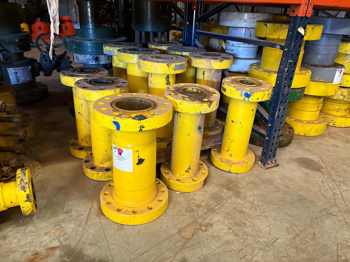 Used (11) 4” & 7” spacer spools, 7” 4-way fluid cross, & 2-9/16” gate valve