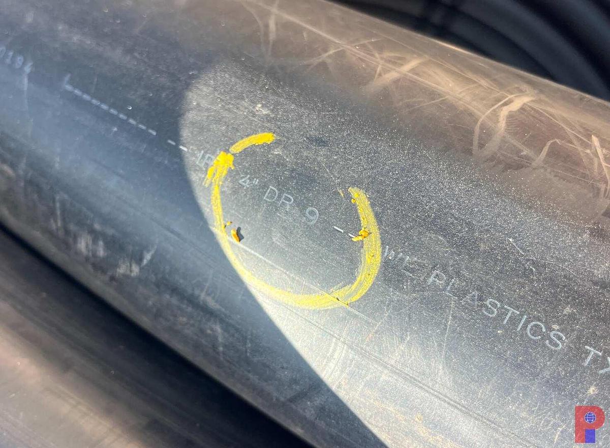 Used 500' ROLL OF IPS 4" DR9 USED POLY PIPE