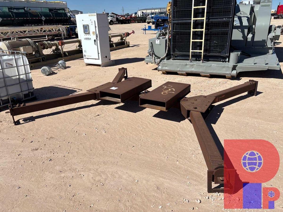 Used 12’ X 13’ ADJUSTABLE HEAVY DUTY SPREADER BAR-LIFTER W/ FORKLIFT POCKETS