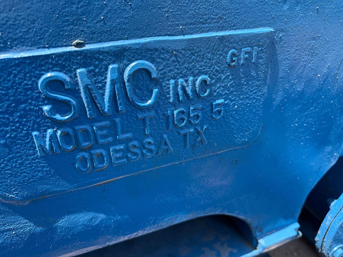 Used SMC T-165-5 5K WP TRIPLEX WELL SERVICE PUMP P/B CUMMINS 6-CYL TURBO DIESEL ENGINE SKIDDED