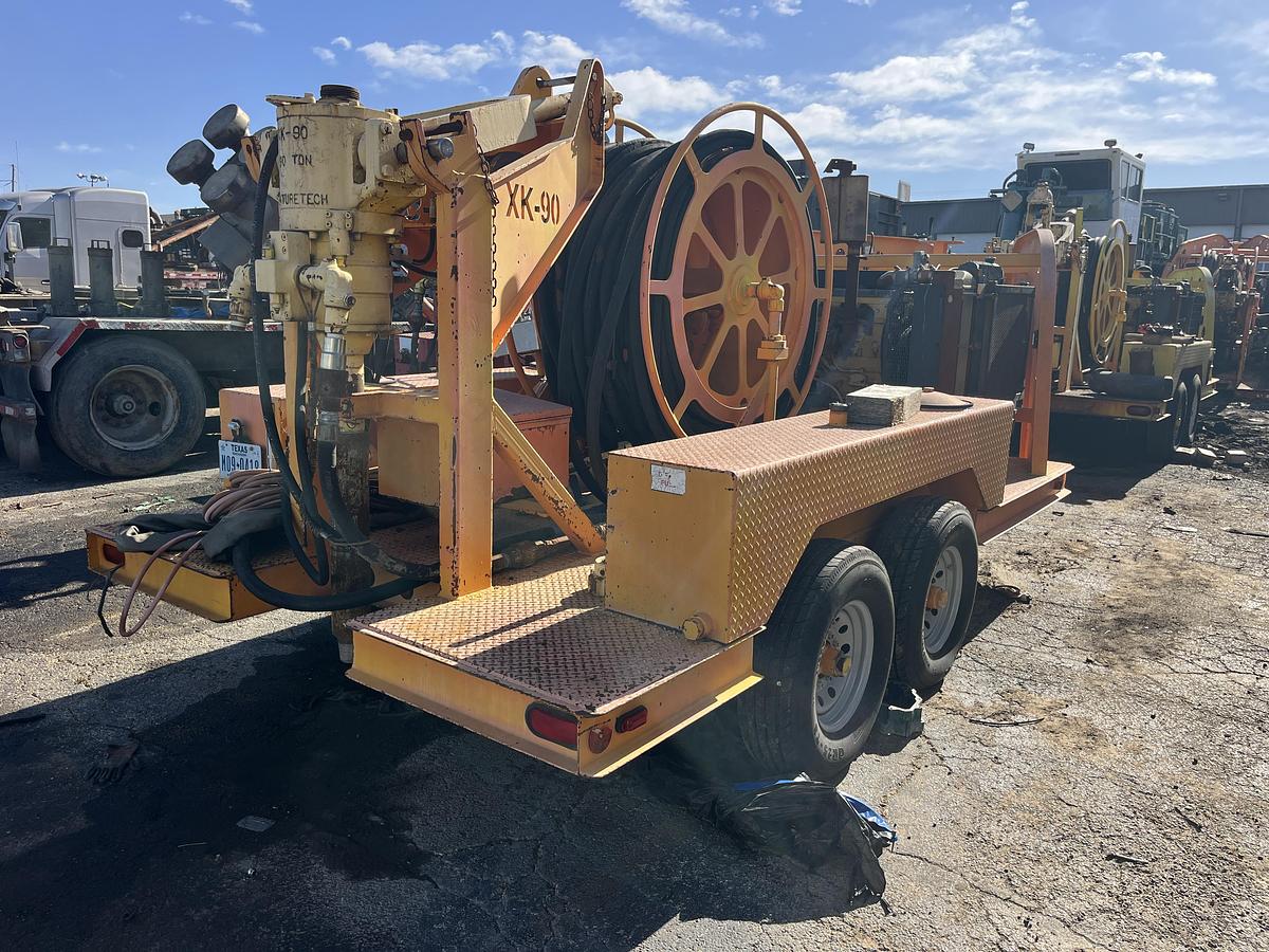 Used 2008 VENTURETECH XK-90 POWER SWIVEL MTD ON T/A GOOSENECK TRAILER