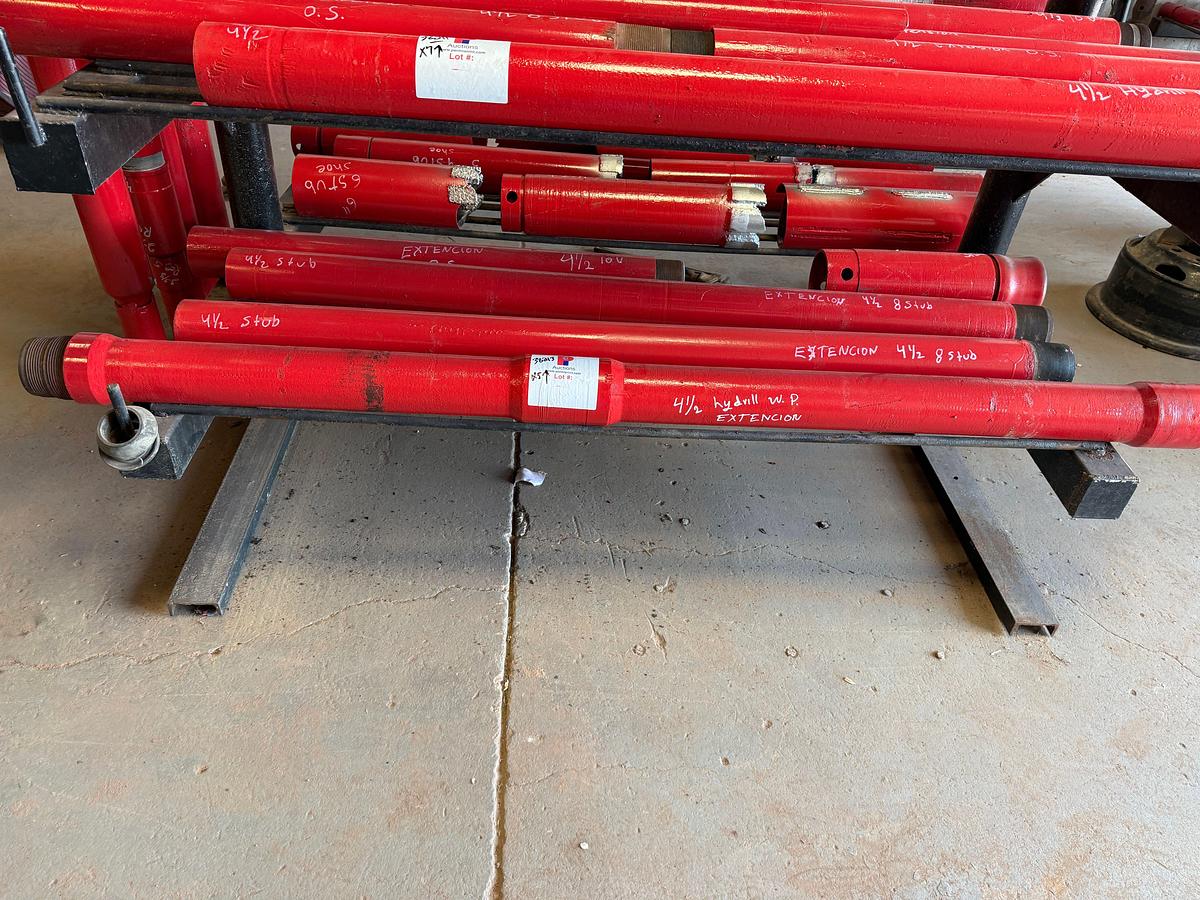 Used (4) 4-1/2” OD X 42”L THRU 67”L & (1) 6” OD X 14”L WASH PIPE EXTENSIONS