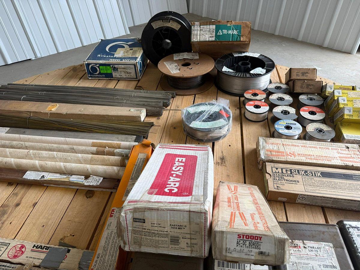 Used PALLET OF ASSORTED WELDING SUPPLIES – (SEE PICS)