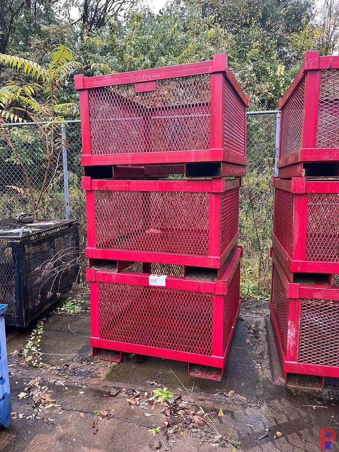 Used (3) STEEL TOOL BASKETS 4’X3.5’X2.5’H