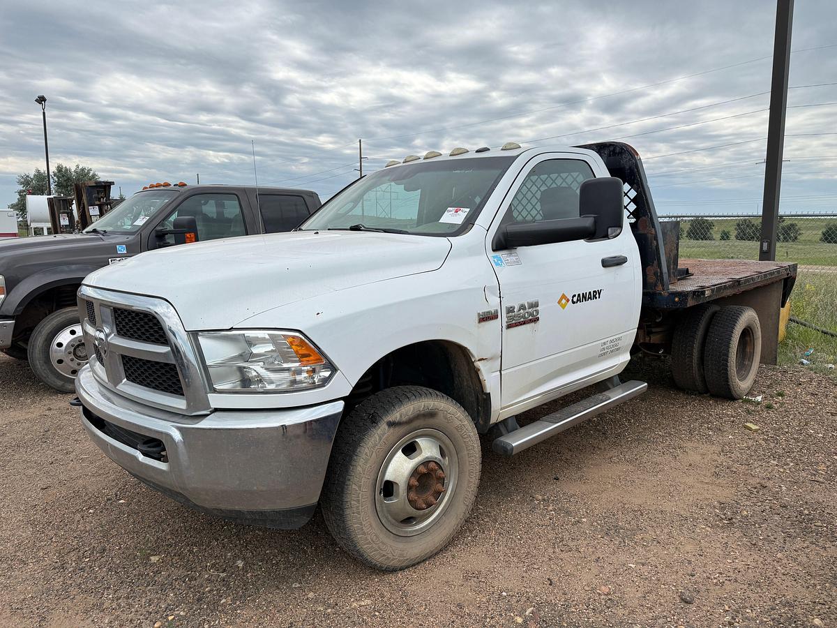 Used 2015 DODGE  RAM 3500 HD 4X4 FLATBED PICKUP TRUCK