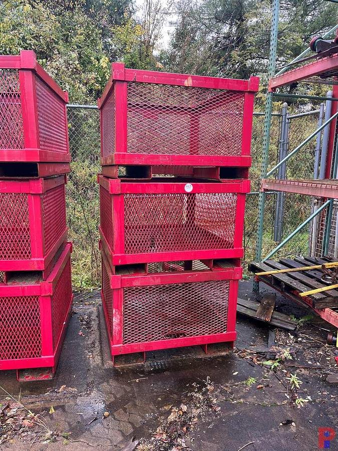 Used (3) STEEL TOOL BASKETS 4’X3.5’X2.5’H