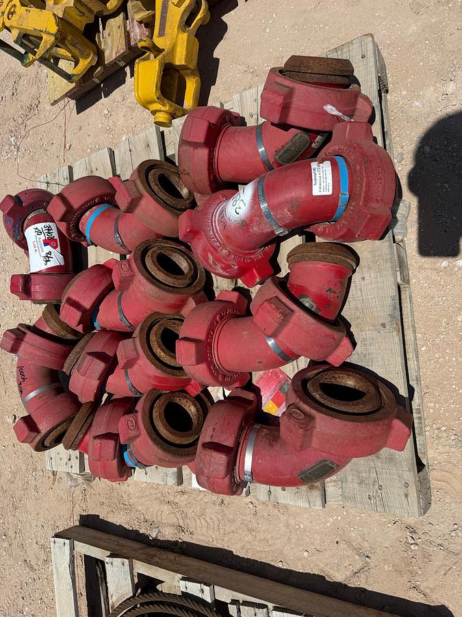 Used (10 X $) PALLET W/ (10) FMC 3” FIG 1502 15K WP EL’s