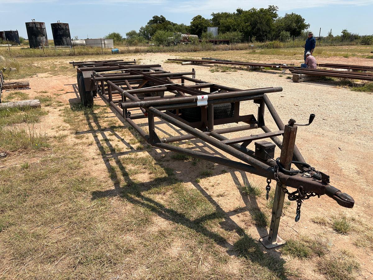 Used SHOPBUILT 30’ x 80” T/A BUMPER PULL PIPE TRAILER