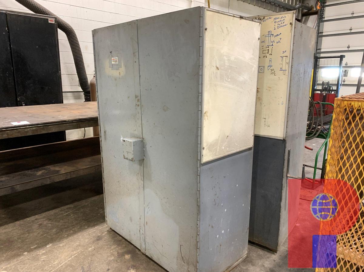 Used (2) PAINT CABINETS, FIRE EXTINGUISHERS STORAGE BOX, (2) STEP STOOLS