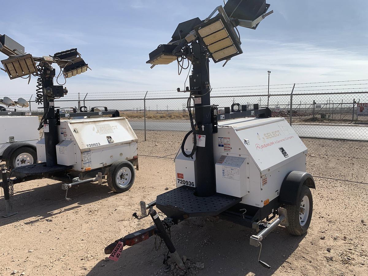 Used 2015 MAGNUM TRAILERS MLT4060MV S/A BUMPER PULL 6KW LED LIGHT TOWER