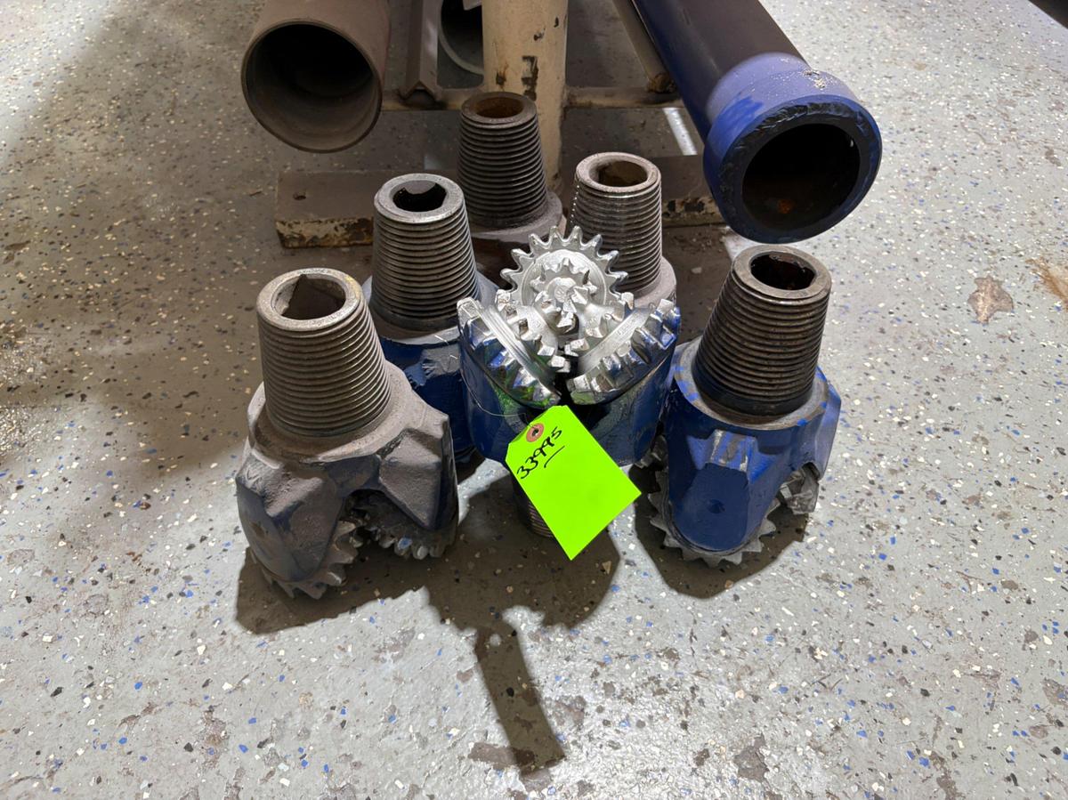 Used (6x$) 6-1/8” to 6-3/4”od tricone drill bits