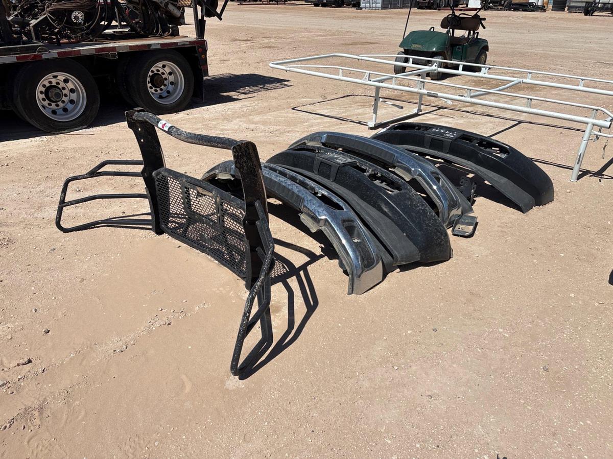 Used (4) ford pickup truck bumpers & (1) steel craft grill guard