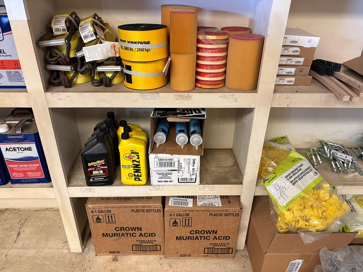 Used Contents of 12-bin shelf