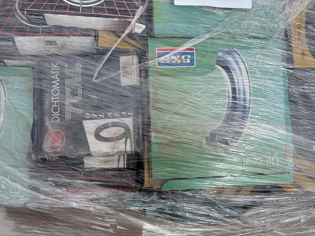 Used (3 pallets) of assorted oil seals & pillow block bearings,