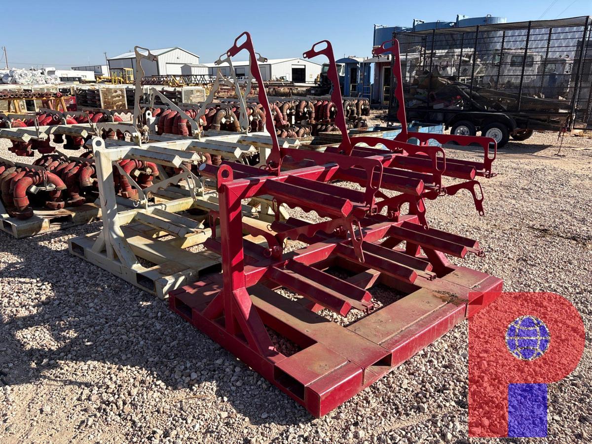 Used (2) 7’ X 5’ CHIKSAN SWIVEL TRANSPORT RACKS W/ FORKLIFT POCKETS