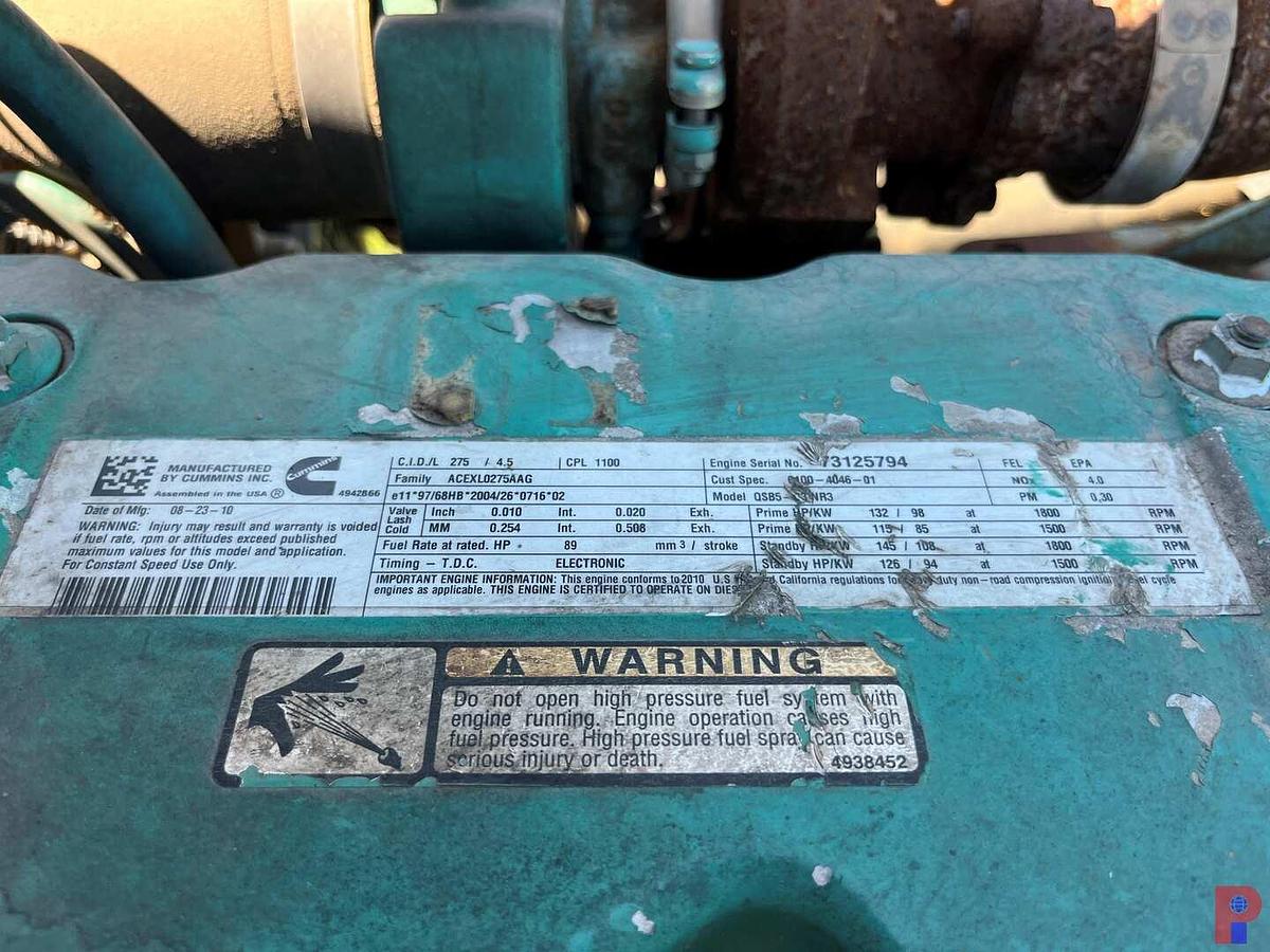 Used 2010 CUMMINS ONAN DSFAD 60-KW GENERATOR SET