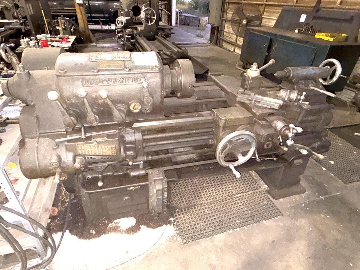 Used 1942 REED-PRENTICE CORP. 14” SLIDING GEAR HEAD  HORIZONTAL LATHE