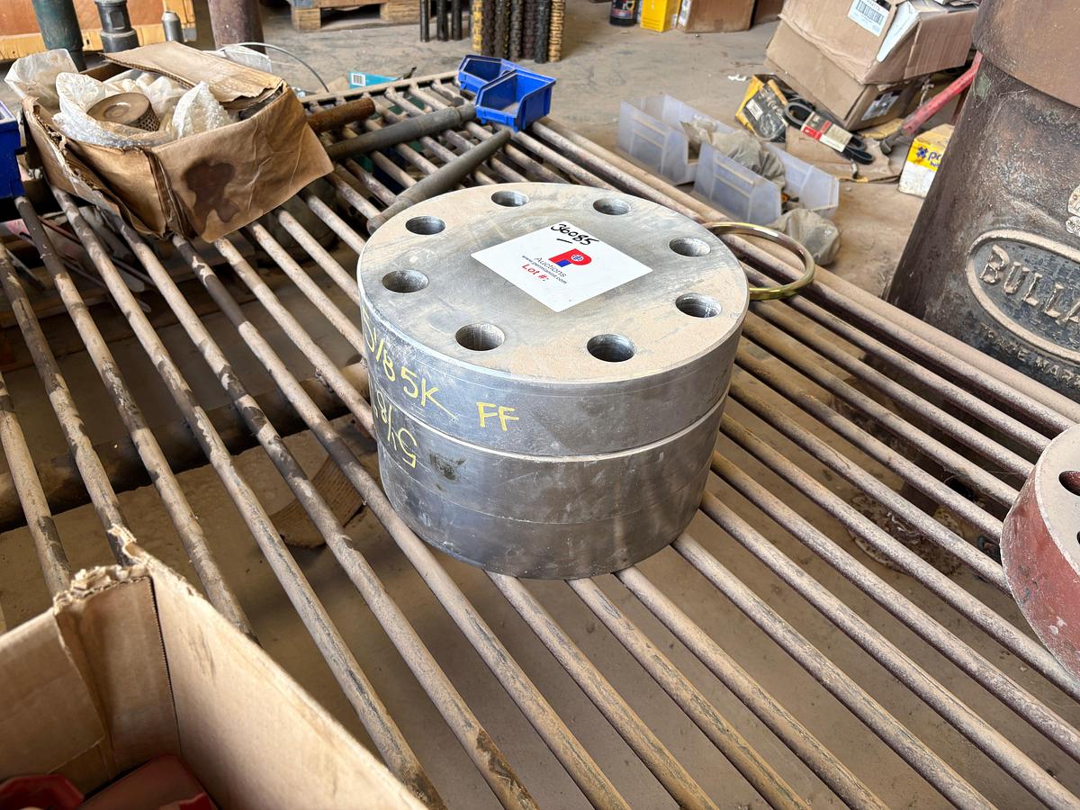 Used (3) 7-1/16” x 2-3/8” 5k landing flanges & (3) 5-1/8 5k blind flanges