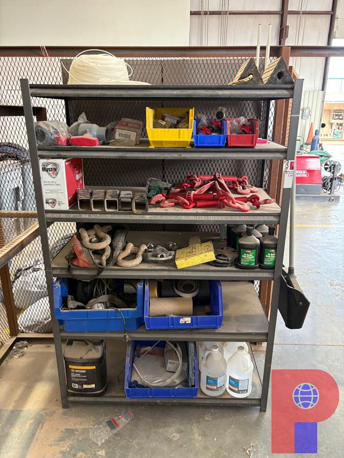 Used 4’ X 2’ X 6’ SHELVING UNIT W/ CONTENTS