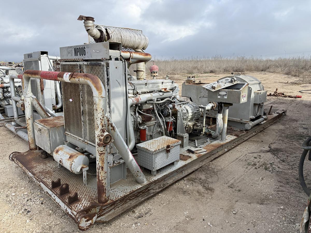 Used EWS W-440 TRIPLEX WELL SERVICE PUMP SKIDDED P/B DETROIT SERIES 60 (INCOMPLETE)