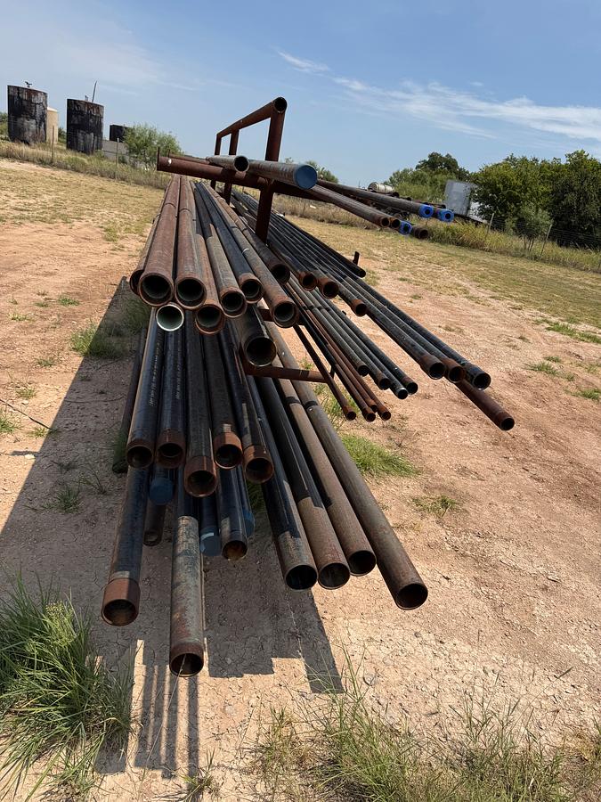 Used LOT W/ (12-JTS) 3” x 21’ GR A PIPE, (4-JTS) 4” x 21’ GR A, (10-JTS) 2” x 21’ GR A, (3-JTS) 1-1/4” , & RELATED INCLUDES RACK