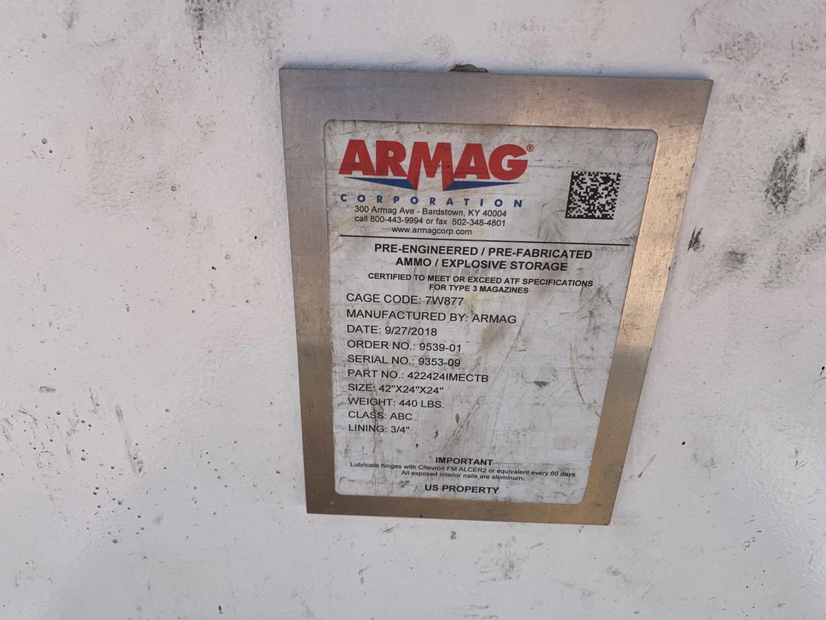 Used 3’ x 2’ x 2’ Armag Explosives Storage Box