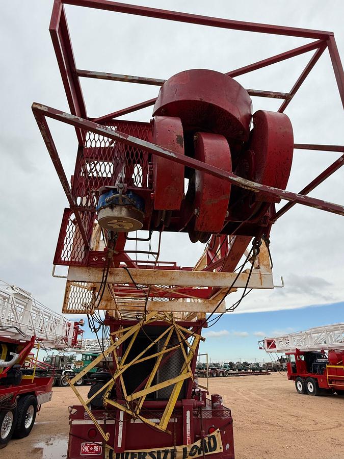 Used 1980 COOPER LTO-350 DD 96'-205K 4-AXLE DRIVE-IN WELL SERVICE WORKOVER RIG