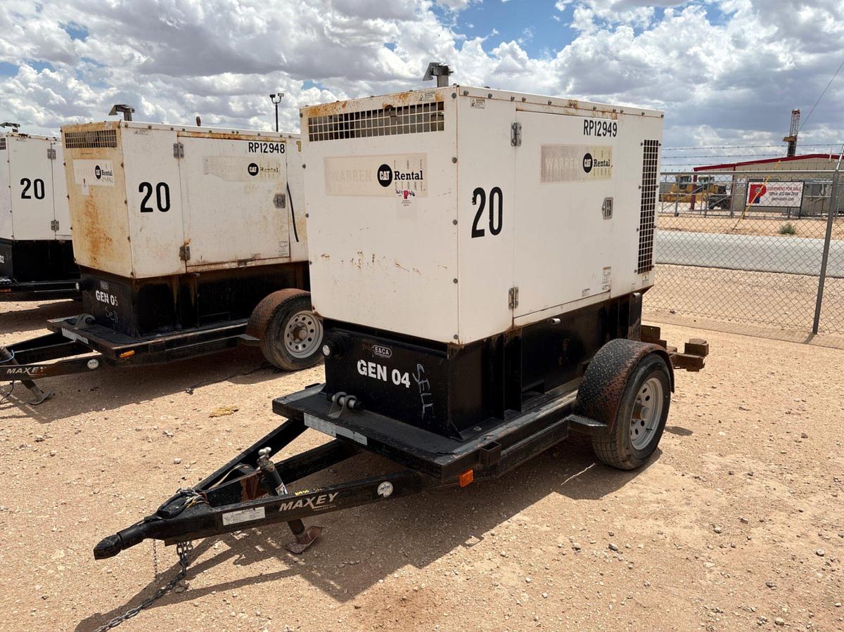 Used 2013 WARREN POWER SYSTEMS NPS-P-20 20KW S/A BUMPER PULL TOWABLE GENERATOR