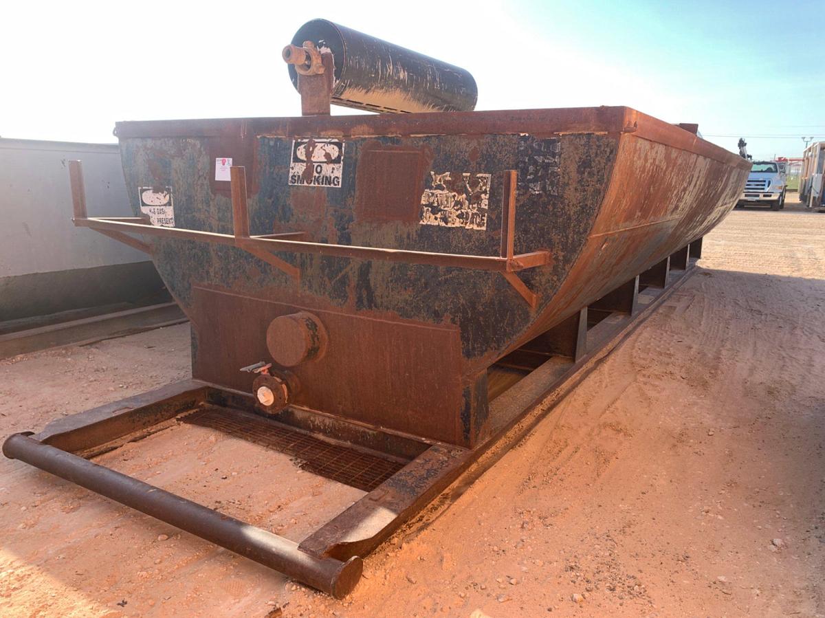 Used 38’L x 11’ W x 6’T 558bbl Round Bottom Open Top Tank