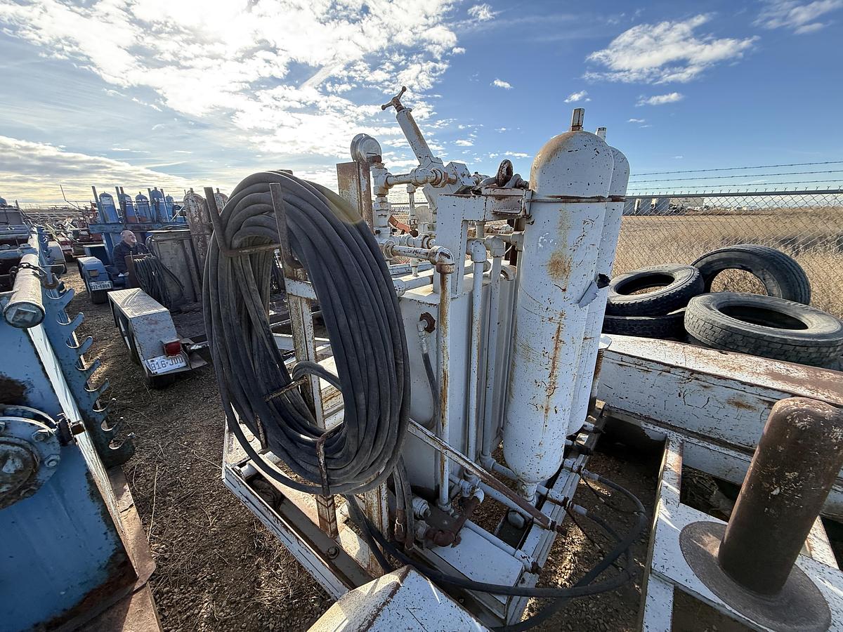 Used SHOP MADE 10’ T/A 3-STATION BUMPER PULL ACCUMULATOR TRAILER