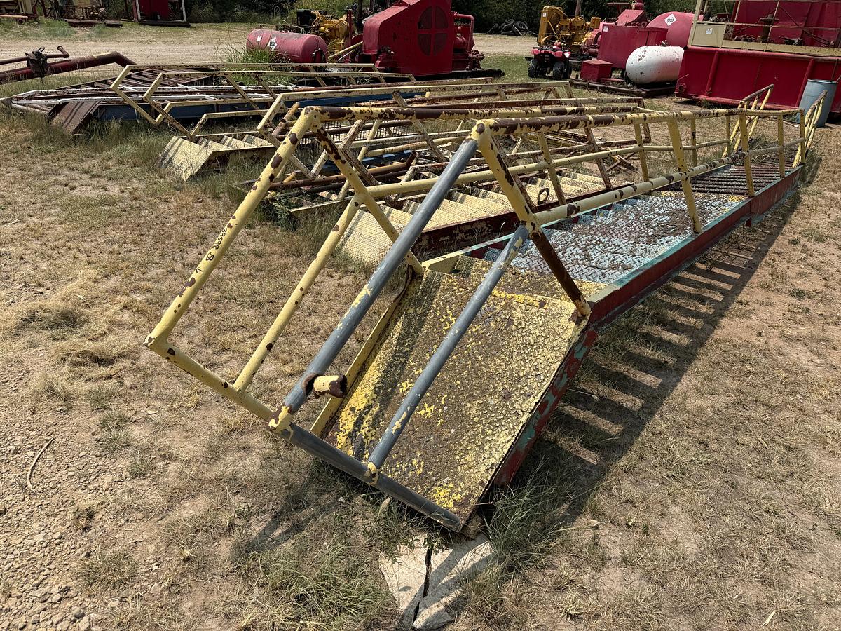 Used LOT W/ (8) 10’H TO 20’H STEEL RIG LADDERS
