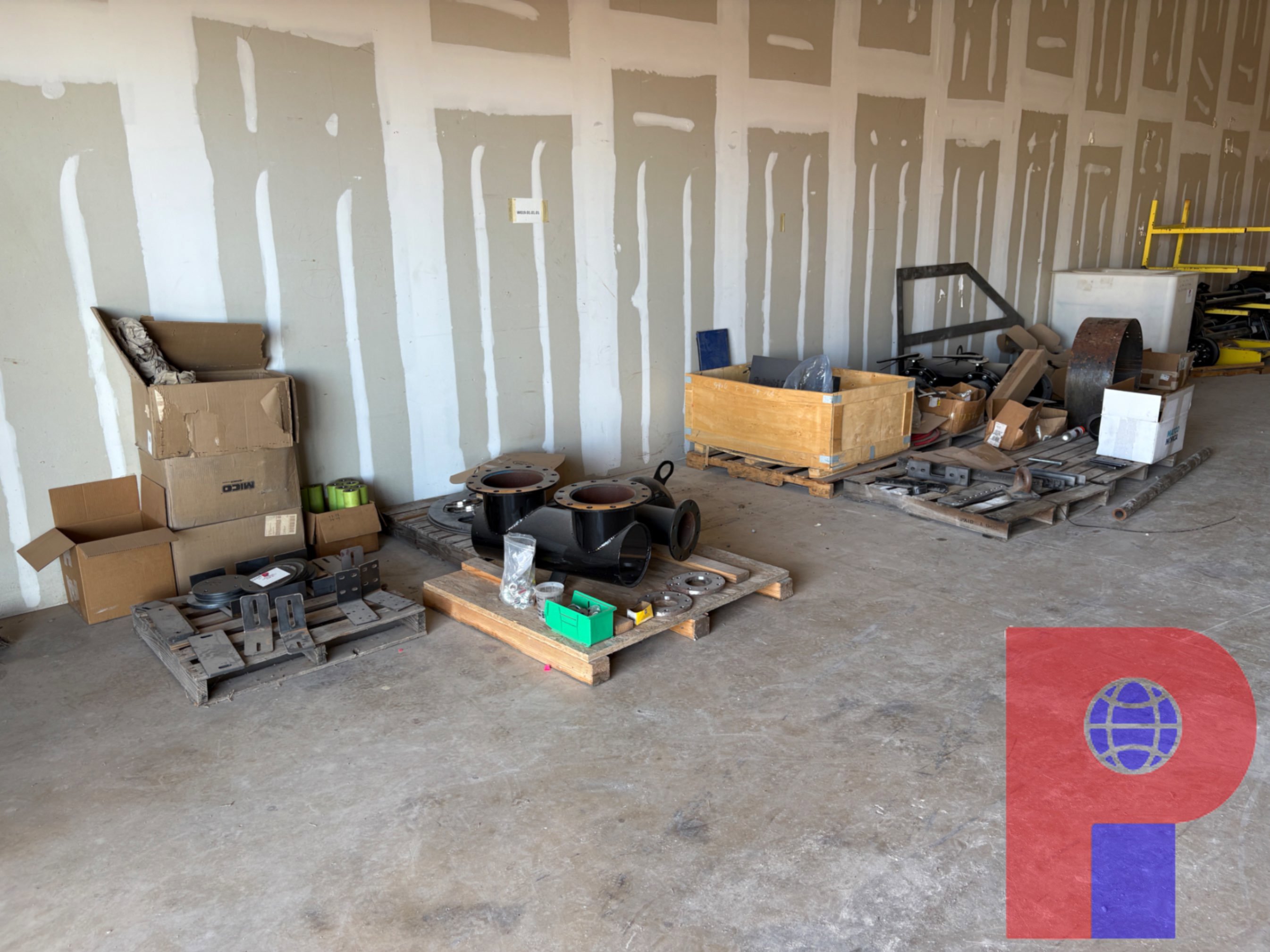 Used (8 PALLETS) OF ASSORTED BLENDER & REEL TRAILER MFG PARTS