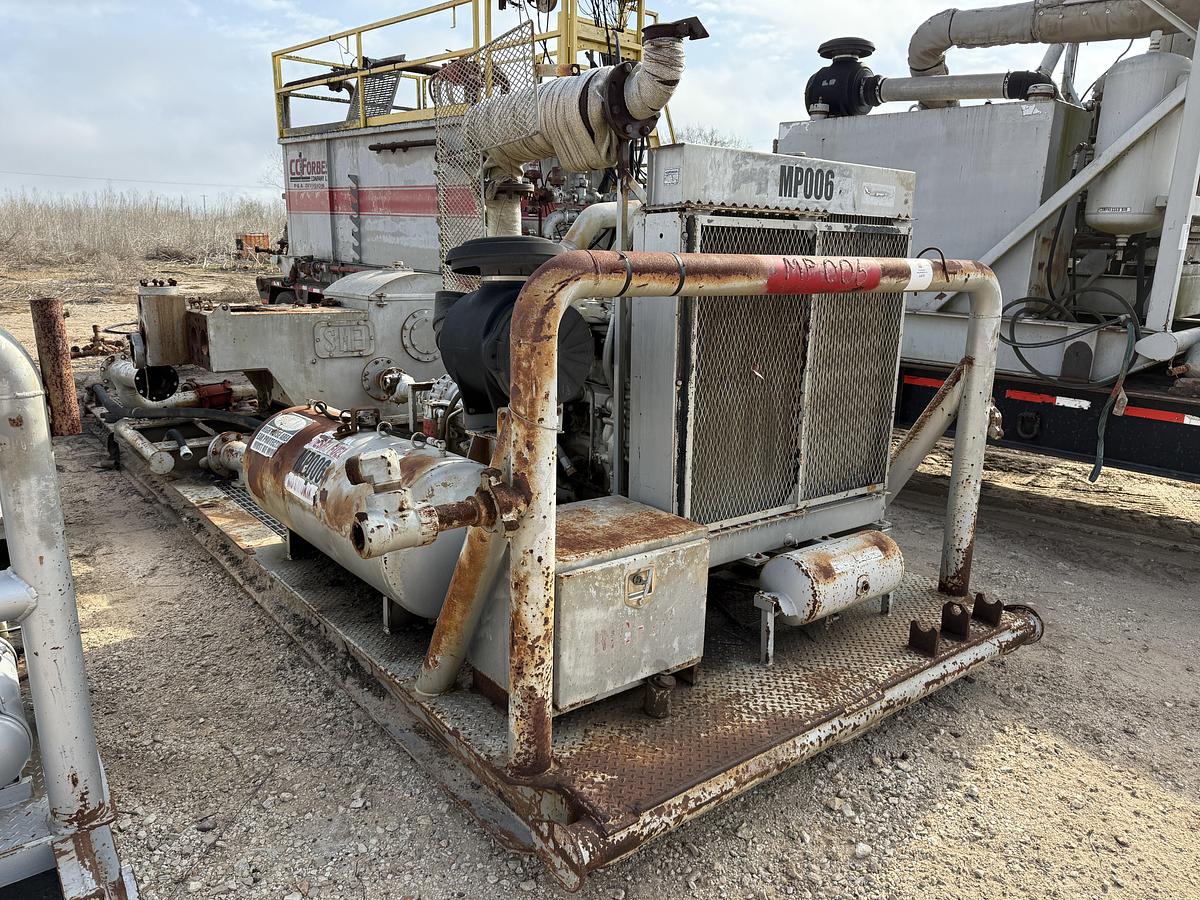 Used EWS W-440 TRIPLEX WELL SERVICE PUMP SKIDDED P/B DETROIT SERIES 60 (INCOMPLETE)