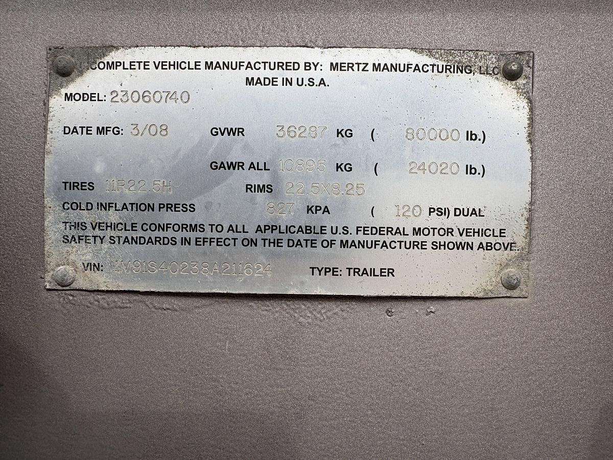 Used 2008 MERTZ SPM 10K PSI T/A ACID PUMPER