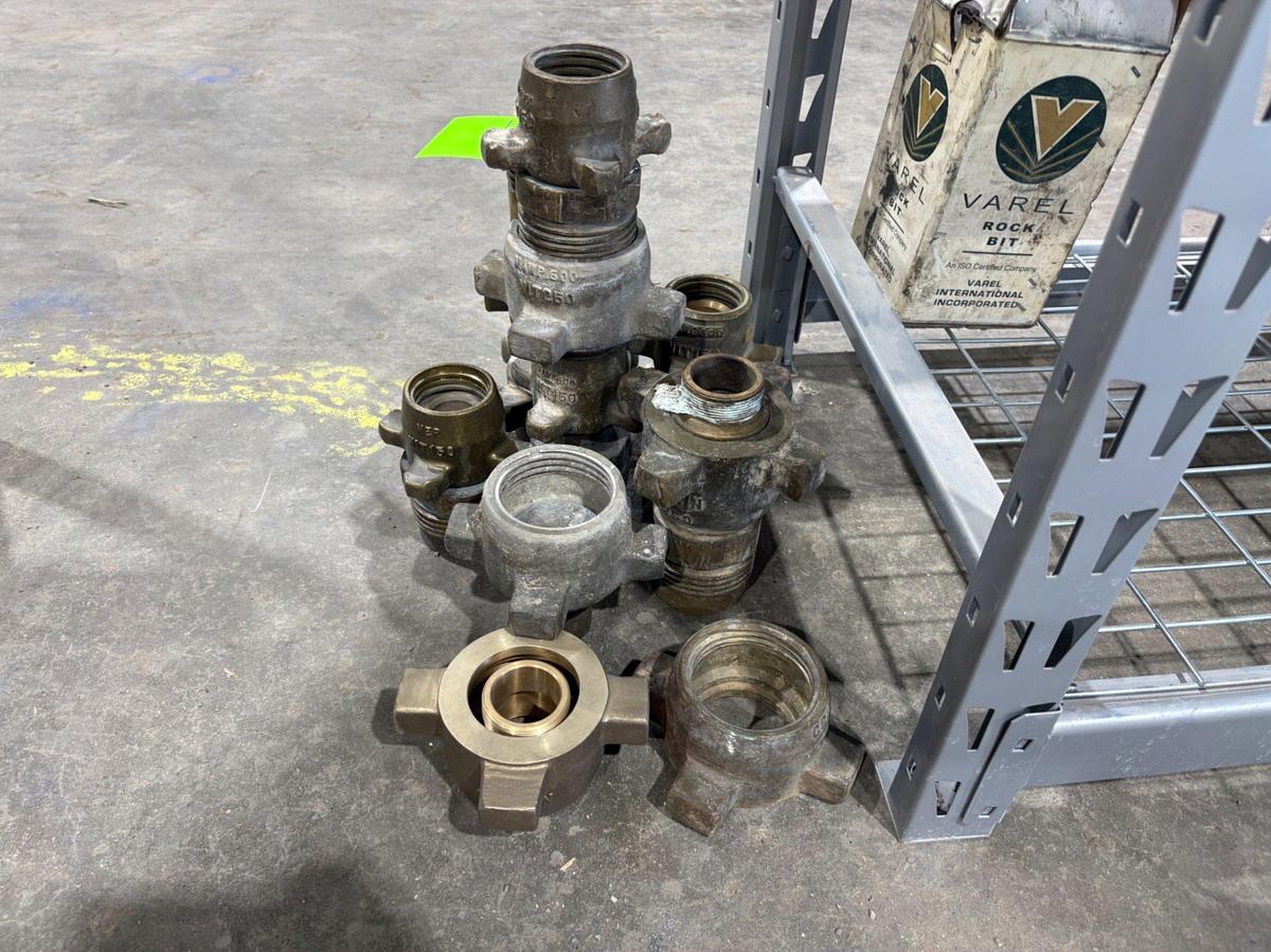Used (10) assorted brass hammer unions for nitrogen unit. 250 & 350 psi