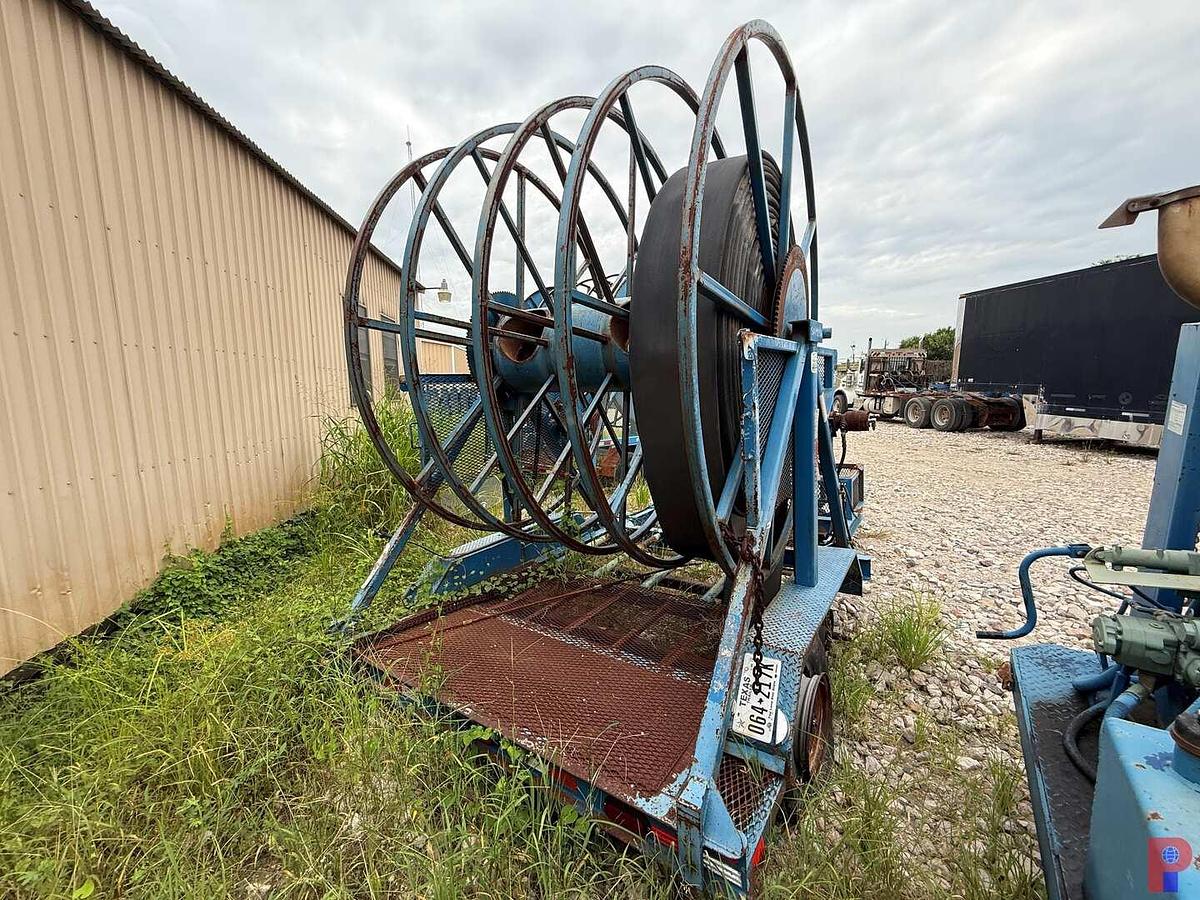 Used 2014 LUTTRELL WELDING SERVICES 19’ X 96” T/A BUMPER PULL HYDRAULIC REEL TRAILER