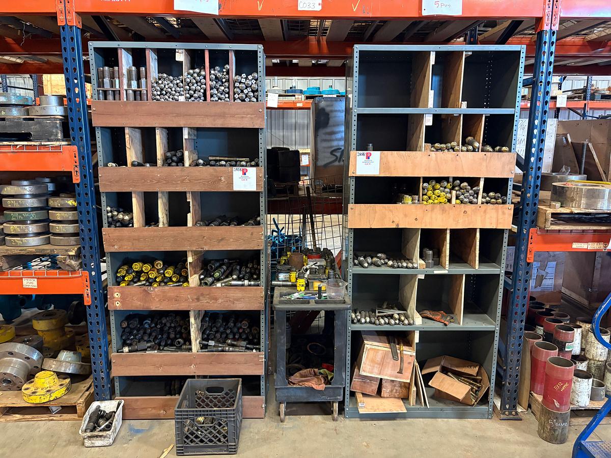Used (2) 3’ x 7’ shelving units w/ assorted Braden head lockdown screws