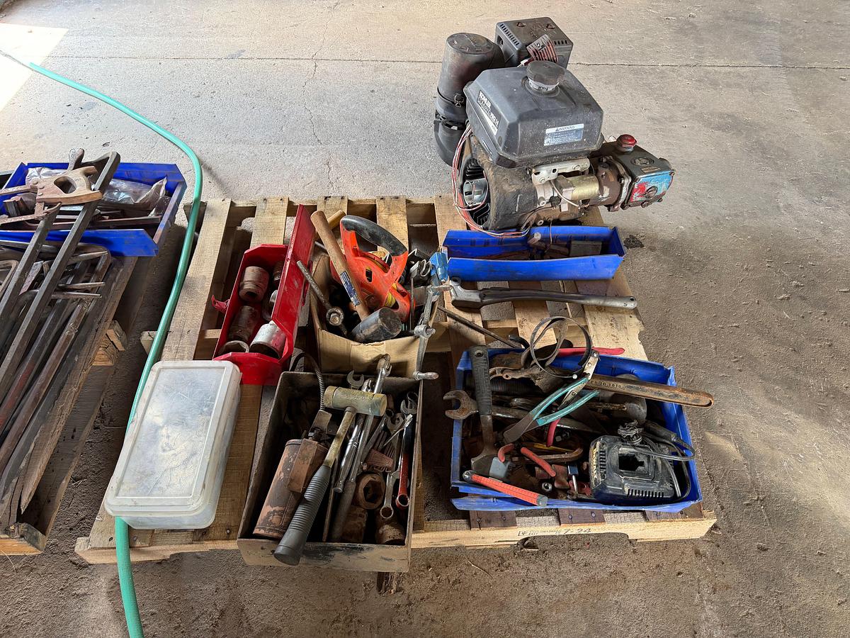 Used (3) PALLETS W/ Misc. SHOP Tools