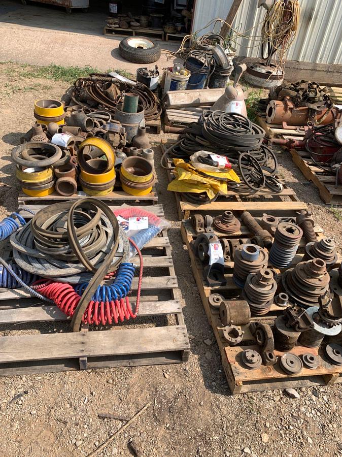 Used (6) Pallets of Truck Parts, Fittings, Wire Cable, and Rig Lights