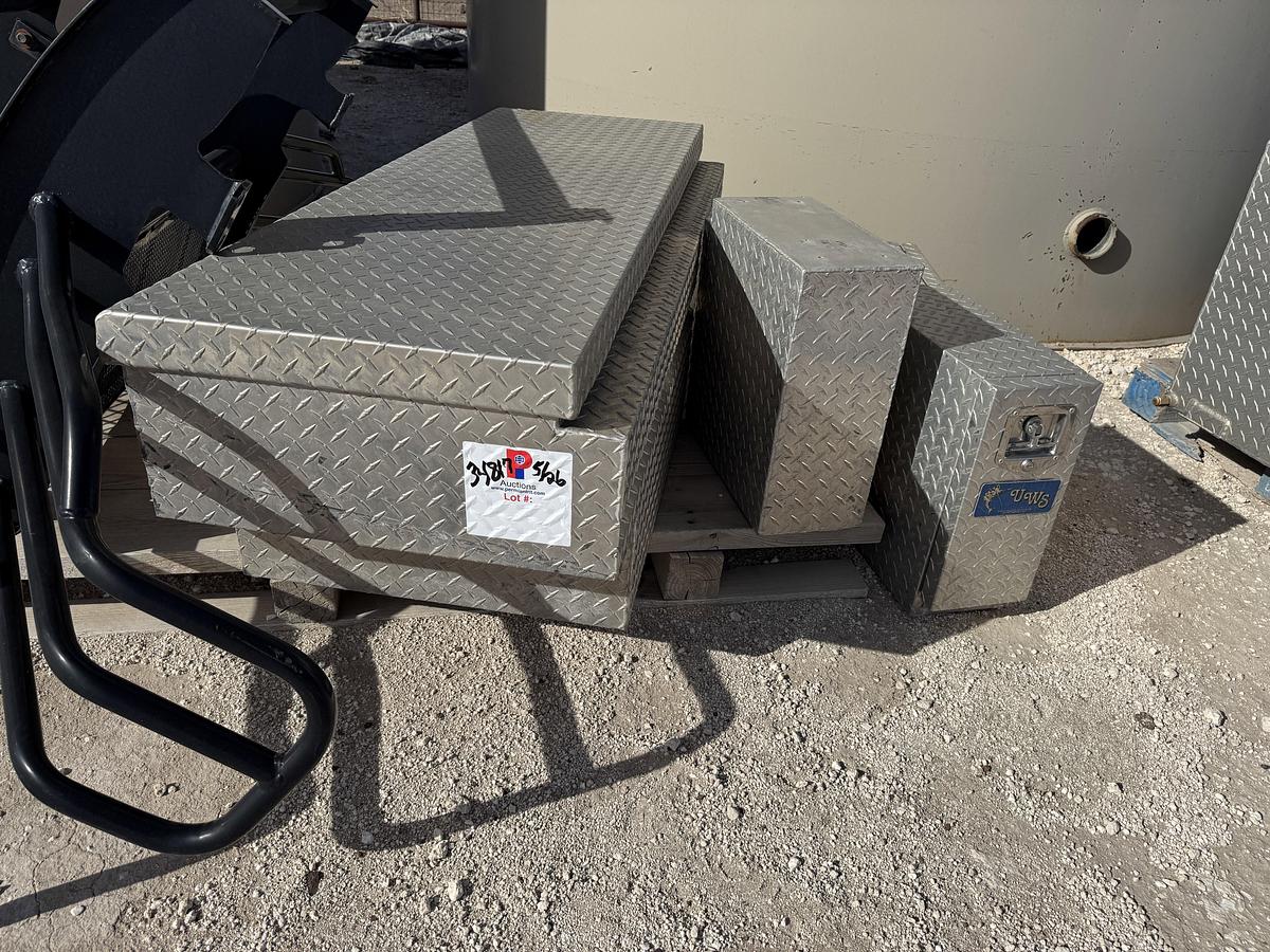 Used UWS 61” X 24” X 20” TOOL BOX & (4) 19” X 8” X 19” TOOL BOX W/ SLIDE OUT BINS