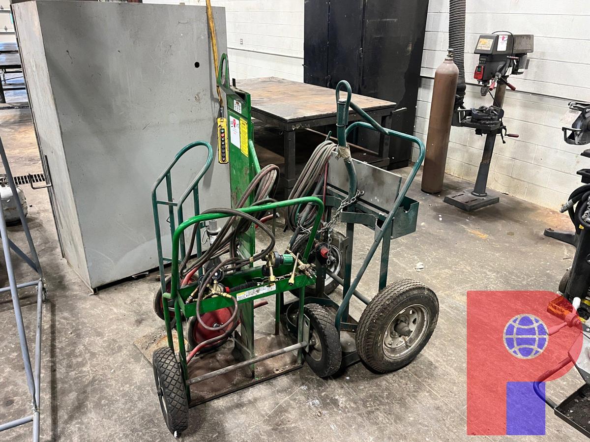 Used (2) WELDING TORCH BOTTLE RACK CARTS